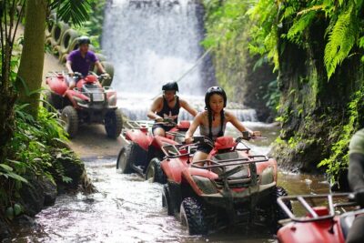 Bali Quad Bike Through Gorilla Cave - Monkey Forest and Waterfall - Price and Value: $67 Includes Transfers, Admissions, Lunch, and More