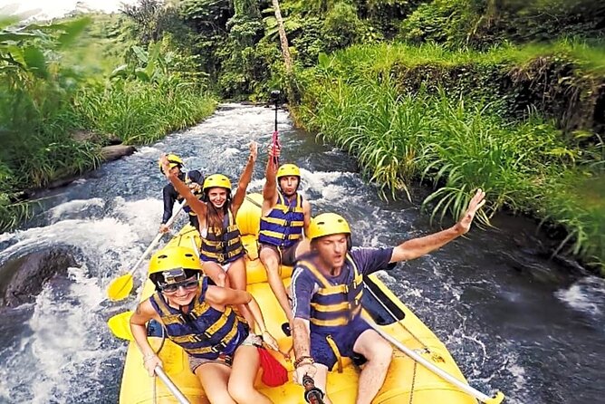 Telaga Waja River Rafting Bali & Zipline (Less Stairs) - Waterfall break at midday: when to be ready to grab photos